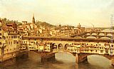 Antonietta Brandeis View Of The Ponte Vecchio, Florence painting